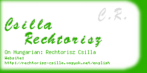 csilla rechtorisz business card